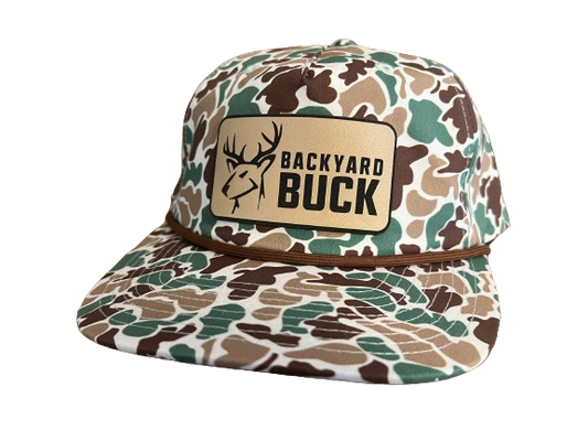 Old School Rope Gramps - Leather Patch Snapback
